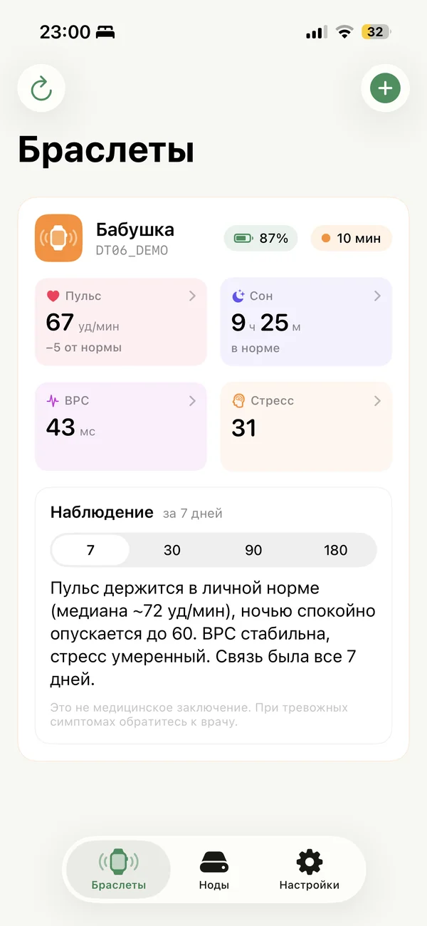 Скриншот приложения Nura